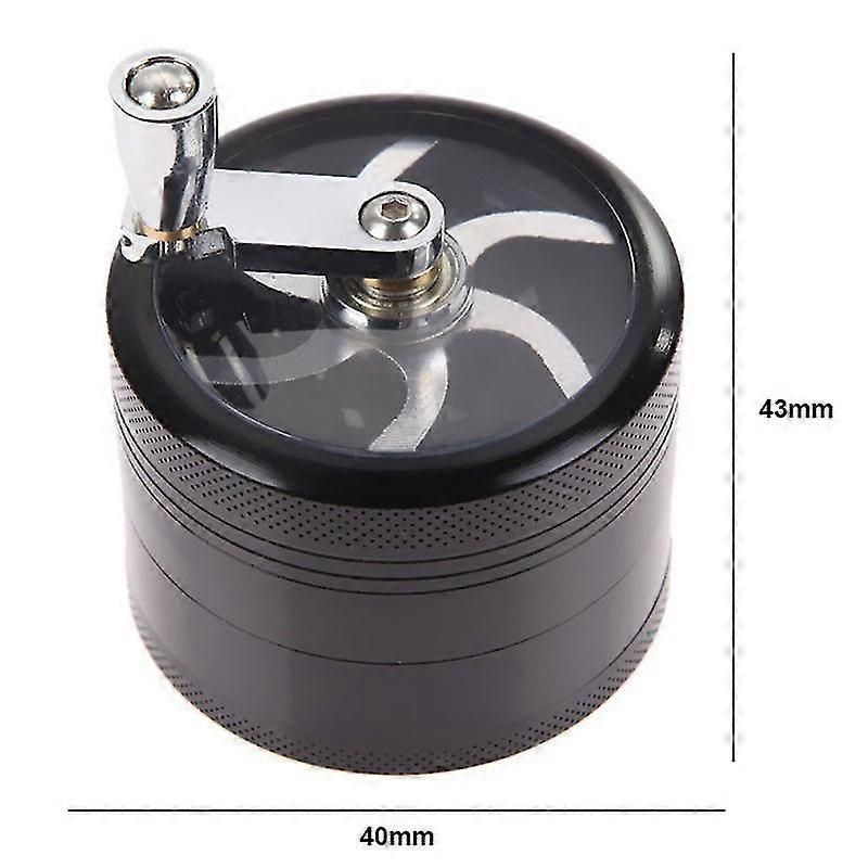 Large Hand Cranking Grinder Zinc Alloy Grinder With Handle, Upgraded 2.5 Inch Hand Cranked Grinder