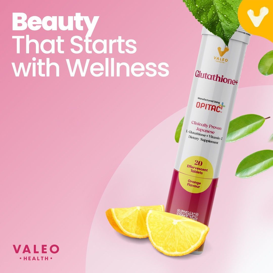 Valeo Glutathione+ Effervecent Tabs and Apple cider vinegar capsule's 60