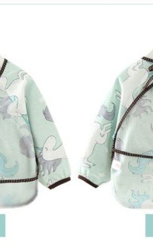 Baby Apron Waterproof Long Sleeve Bib Feeding Smock Bib Coverall Kid Eating Dirty Clothes