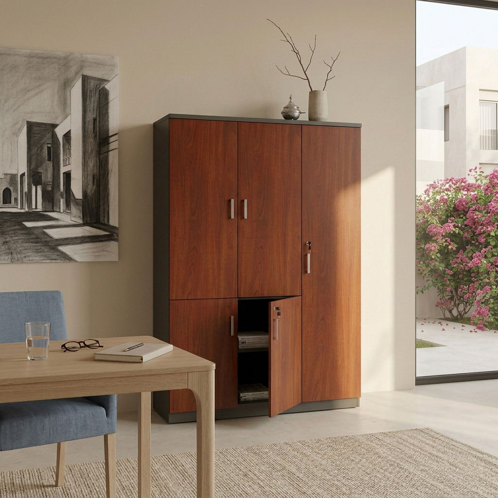 Light Oak Vertical Locking File Cabinet #HP-S0812-18