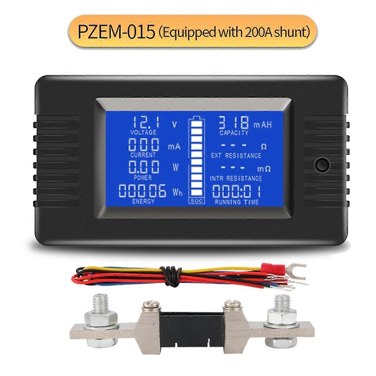 PZEM015 Digital 0-200V Voltage Current with 200A Shunt Battery Meter