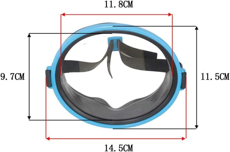 Round Scuba Mask Single Lens Diving Mask Goggles Underwater Waterproof Snorkeling Mask