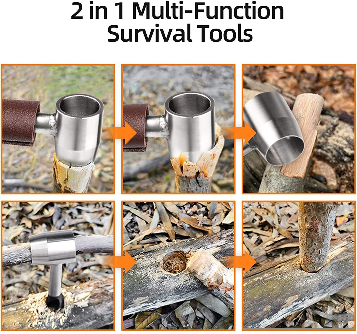 Manual Auger Drill Bushcraft Survival Tool Hand Auger Settlers Wrench For Backpacking
