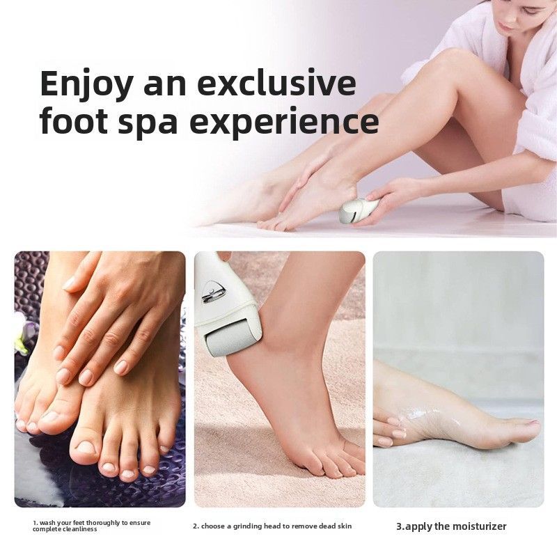 Electric Foot Callus Remover USB with 3 Grinding Heads