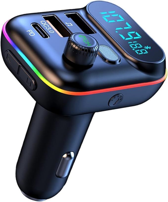 Car Bluetooth Transmitter Hands Free Phone Calls Mp3 Audio Music Stereo Adapter
