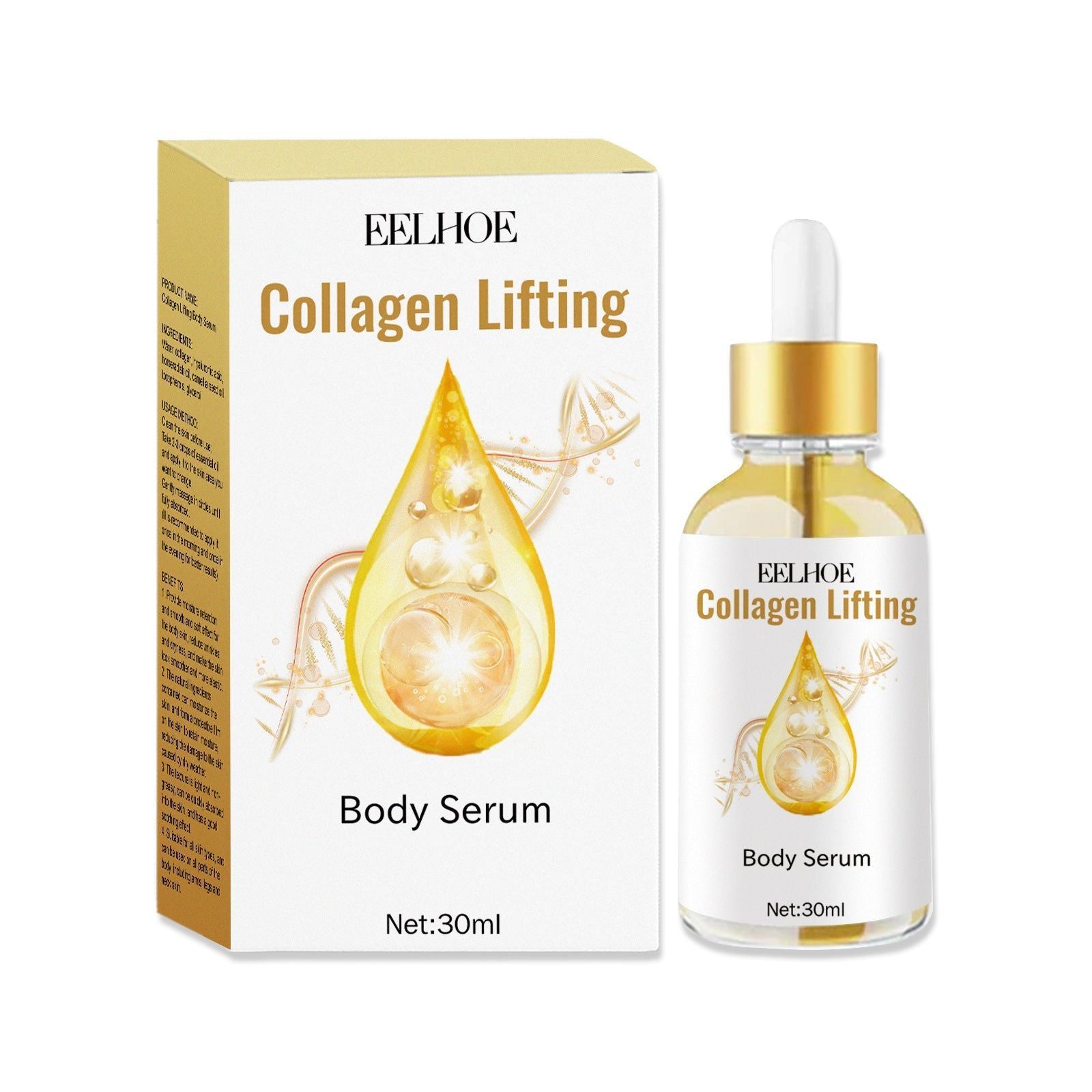 Collagen Boosting Body Serum, Firming Oil for Tummy, Thighs, and Arms, Skin Elasticity ,30ml