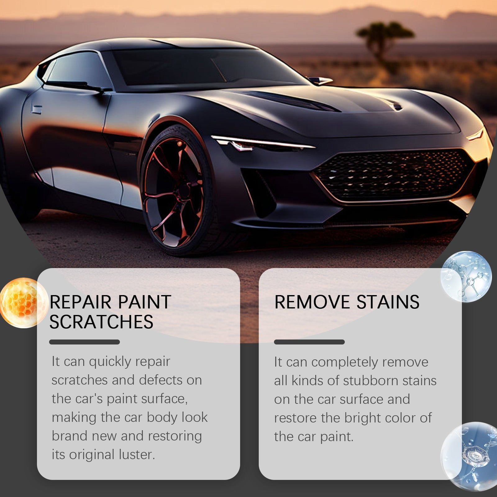 Automotive Scratch Repair Wax, Car Paint Touch Up, Stain & Scratch Remover, Easy Polishing, Car Restoration ,100g+ sponge
