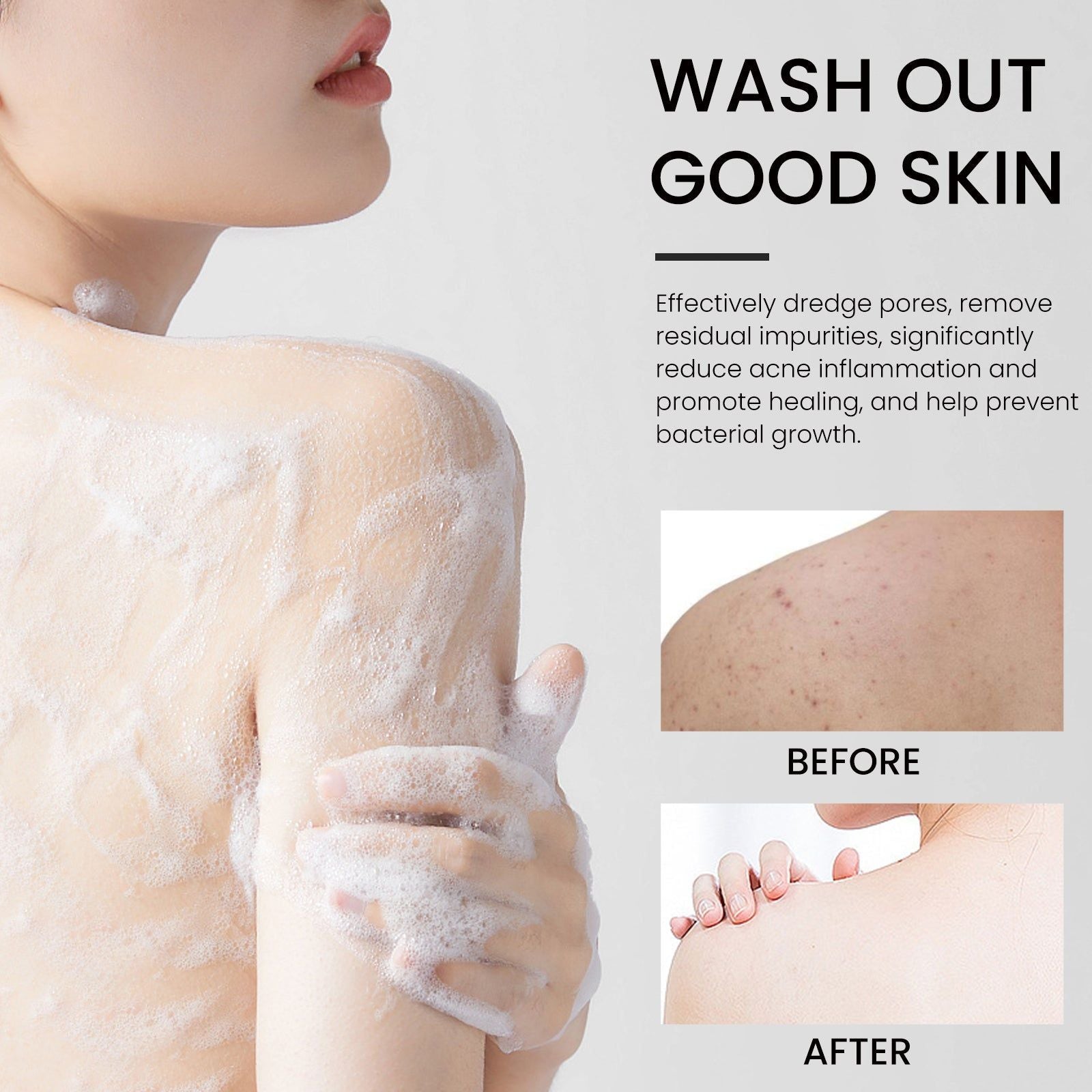 Carbon Clay Back Soap for Skin Care, Brightening, Acne, Dark Spots, Moisturizing ,100g
