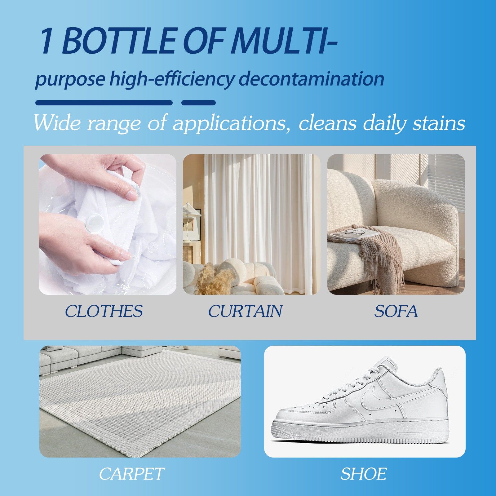Biological Enzyme Cleaner, Stain Remover for Clothes, Carpet, Sofa, Eco-Friendly, Powerful, Fast-Acting ,260g