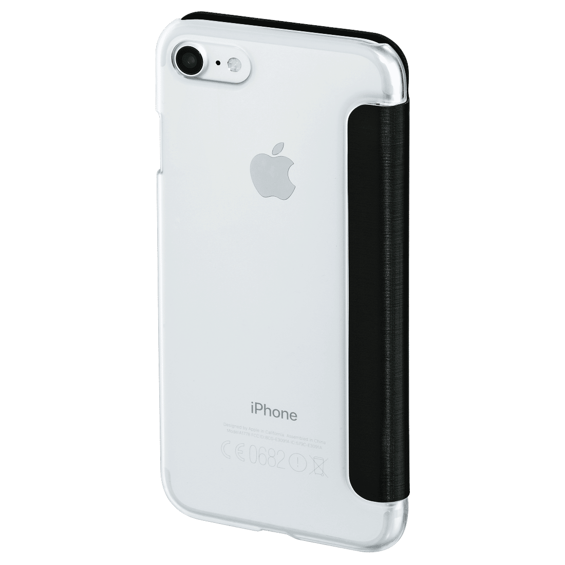 HAMA 177810 "Clear" Booklet Case for Apple iPhone 7/8, black