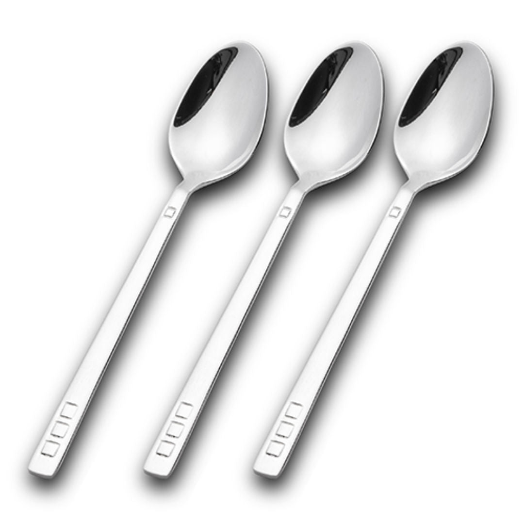 NAVA Stainless Steel Tea Spoon Acer, Set Of 3 Pieces