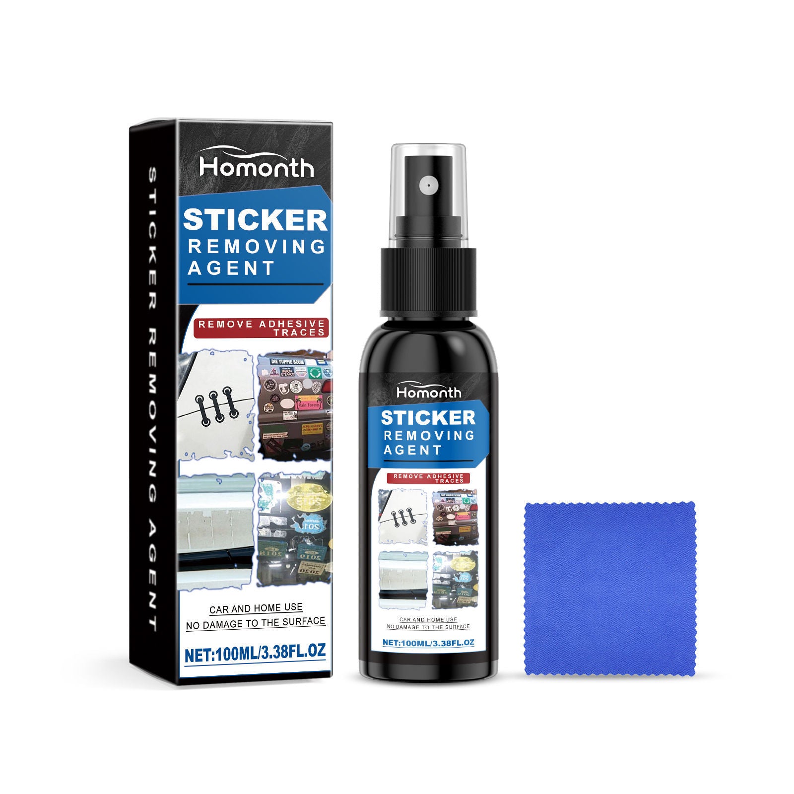 Adhesive Remover for Cars, Easy Sticker & Glue Removal, No Residue ,1set