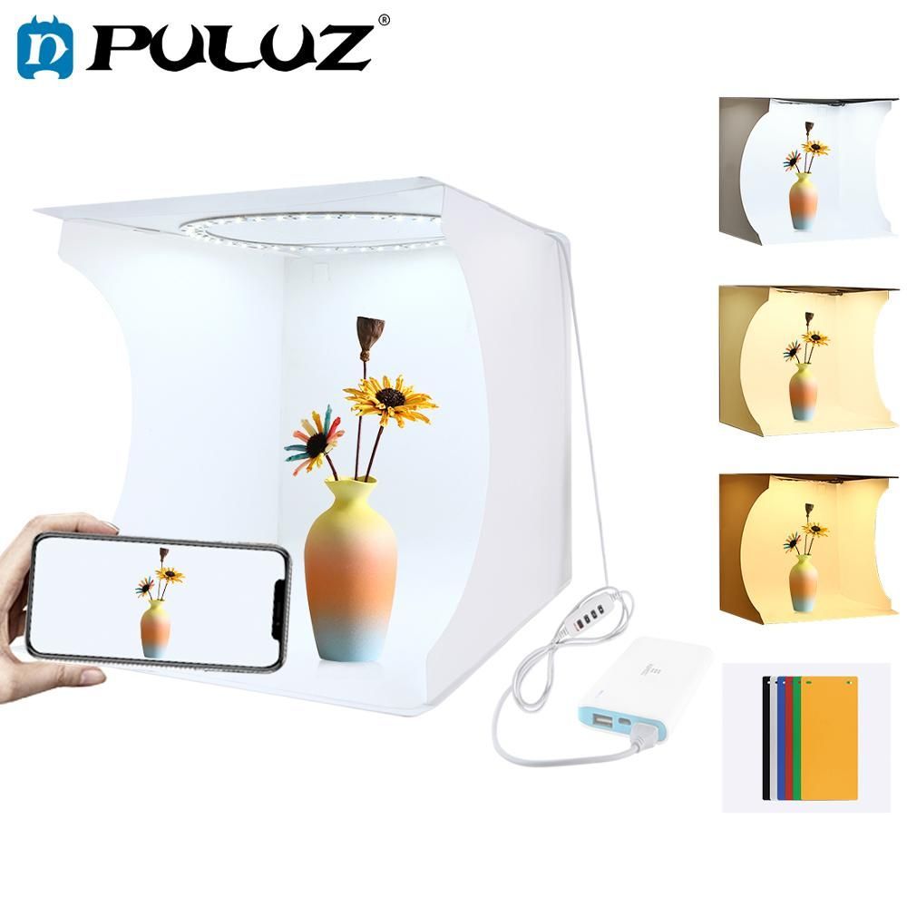 Mini photo lighting box, 30cm folding light box, LED ring light for photography