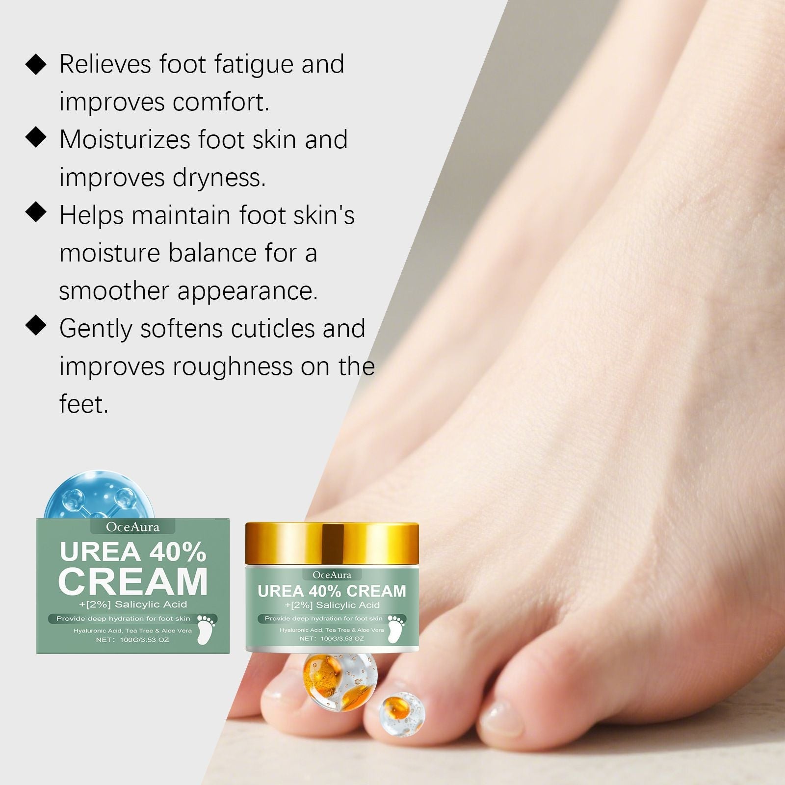 Plant Extract Foot Cream Hydrating Repair for Dry Feet 100g