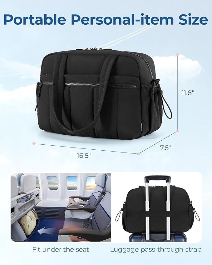 Women Duffle Bag Travel Weekender Carry On Bag Gym Tote with Wet Pocket