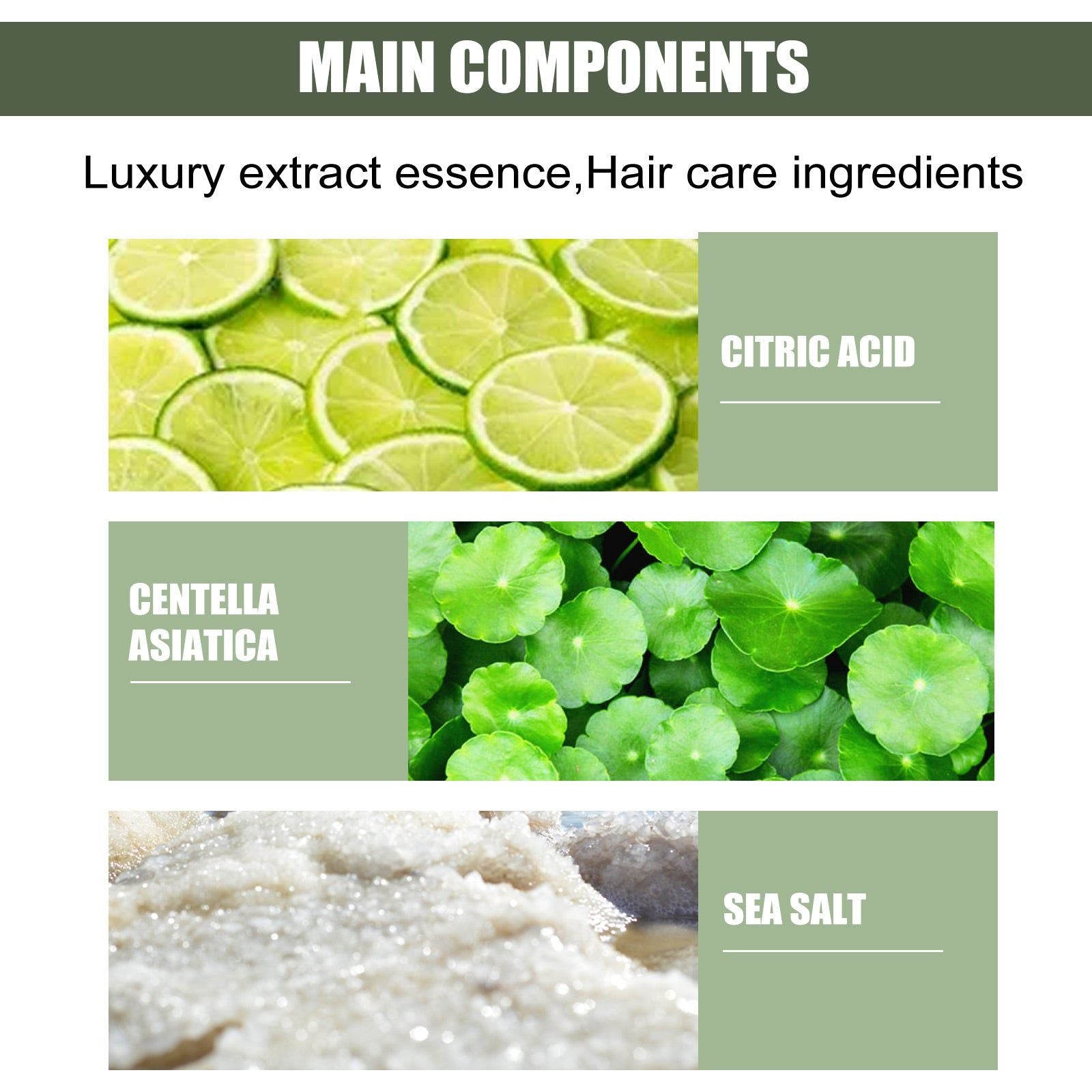 Centella Sea Salt Shampoo, Oil Control, Deep Cleaning, Degreasing, Fluffy Hair ,100g