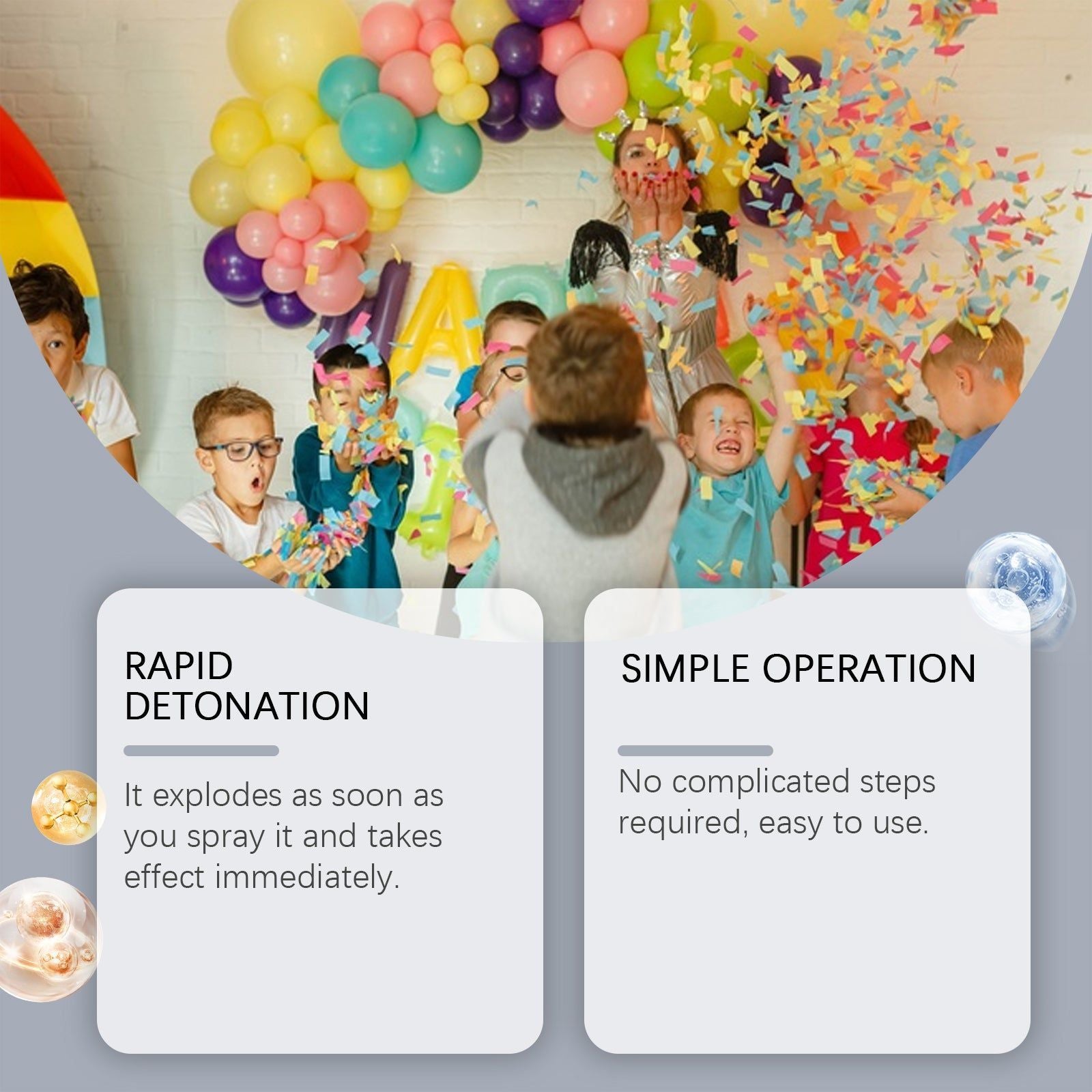 Create a Festive Atmosphere with Latex Balloons, Easy Safe Celebration Spray ,100ml