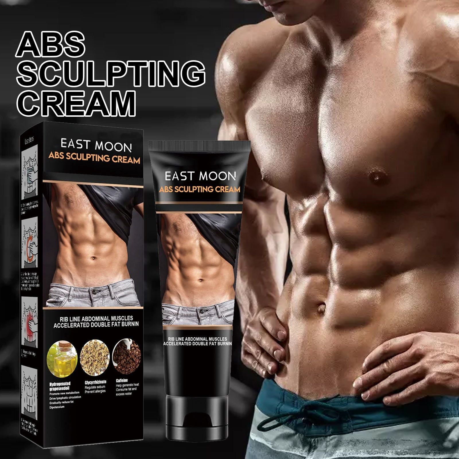 Abdominal Muscle Sculpting Cream, Fat Burner, Toning, Abs Firming, Workout Recovery ,60g