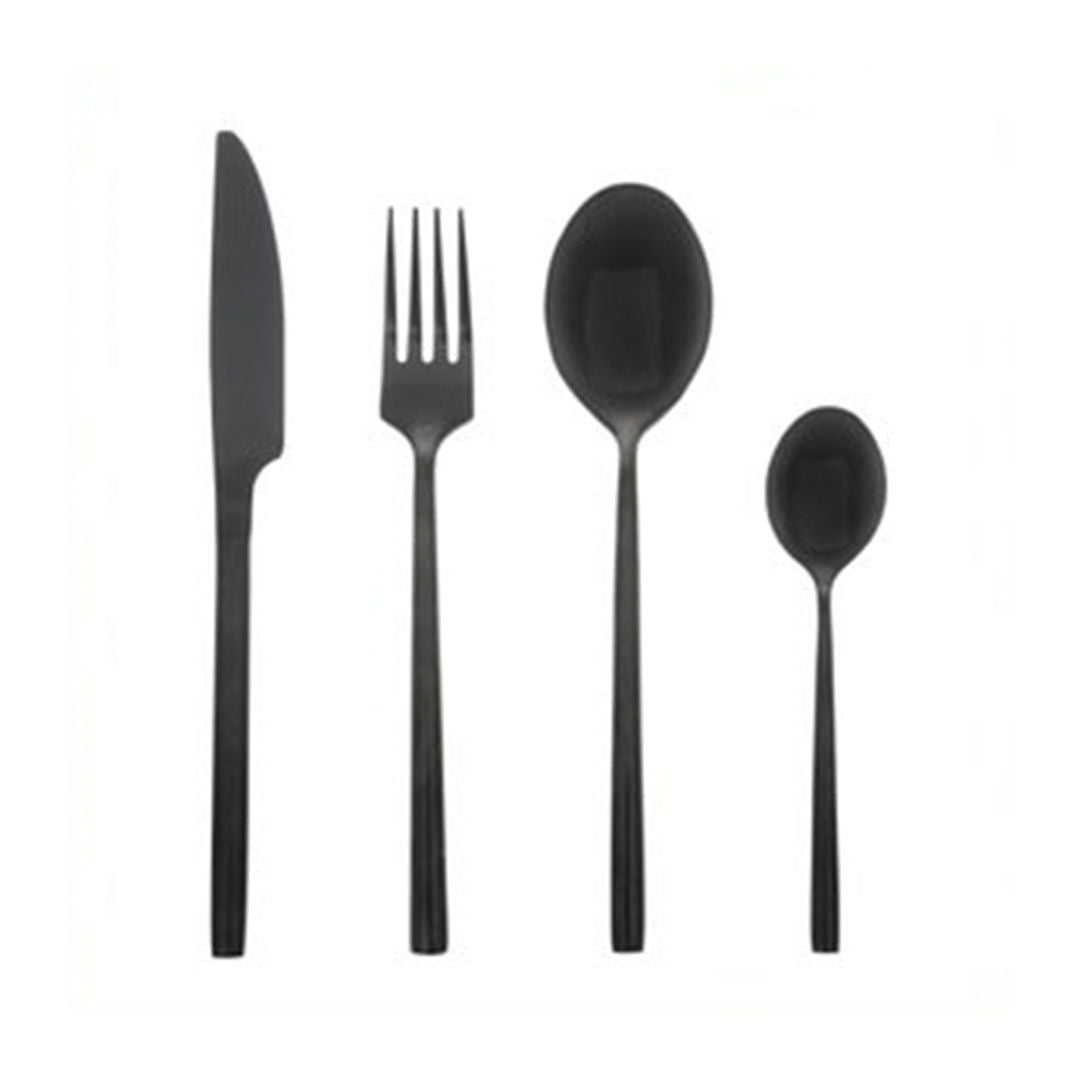 Matera Matte Black Cutlery Set Elegant Dining Essentials