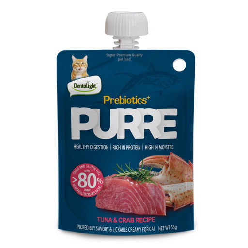 Dentalight Prebiotics+ Purre creamy Treats For Cats, 85gm