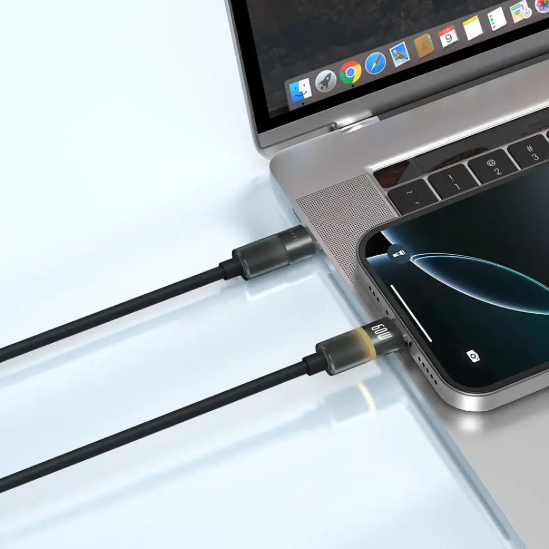 Levelo Luno Type C to Type C Cable 1m, PD 60W, Black