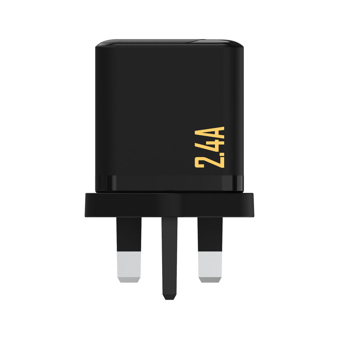 DUDAO A23LUK USB-A Charger With Lightning Cable 2.4A 12W UK, Black