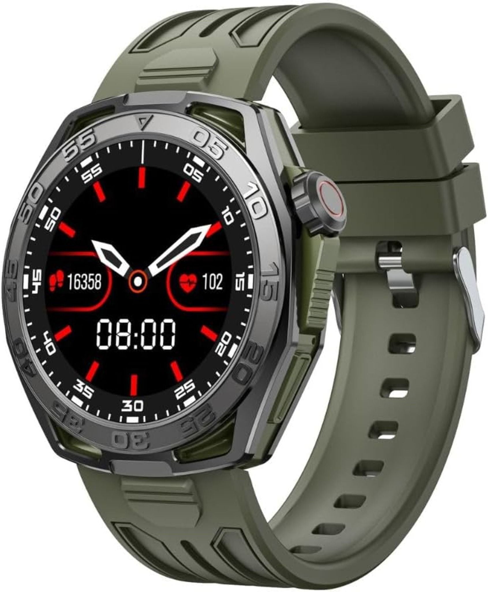 Telux Vital Smartwatch, 1.43″ AMOLED Display, 410mAh Battery, IP68 Waterproof, Green