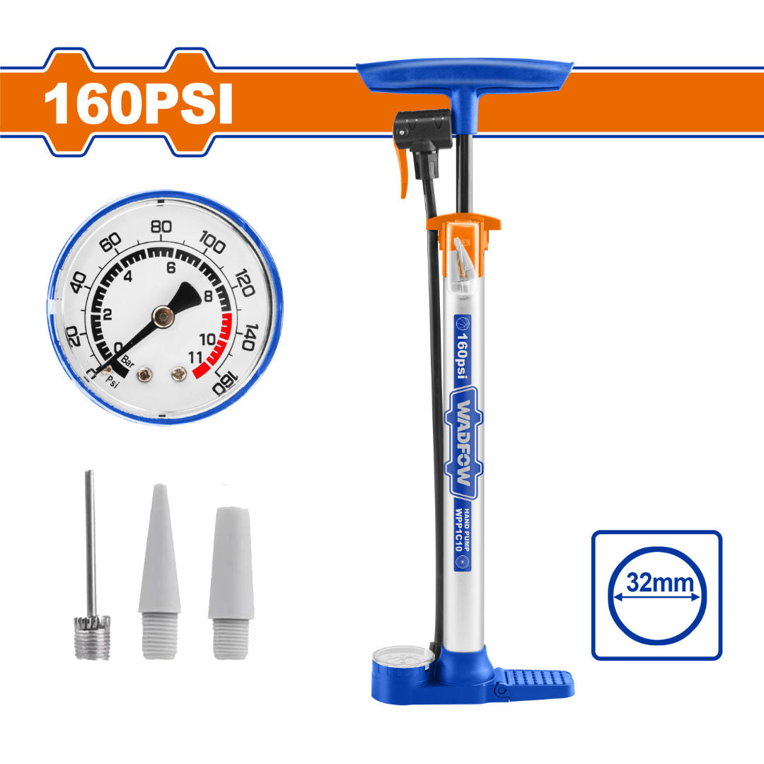 WADFOW Hand Pump with Gauge, 32*390mm
