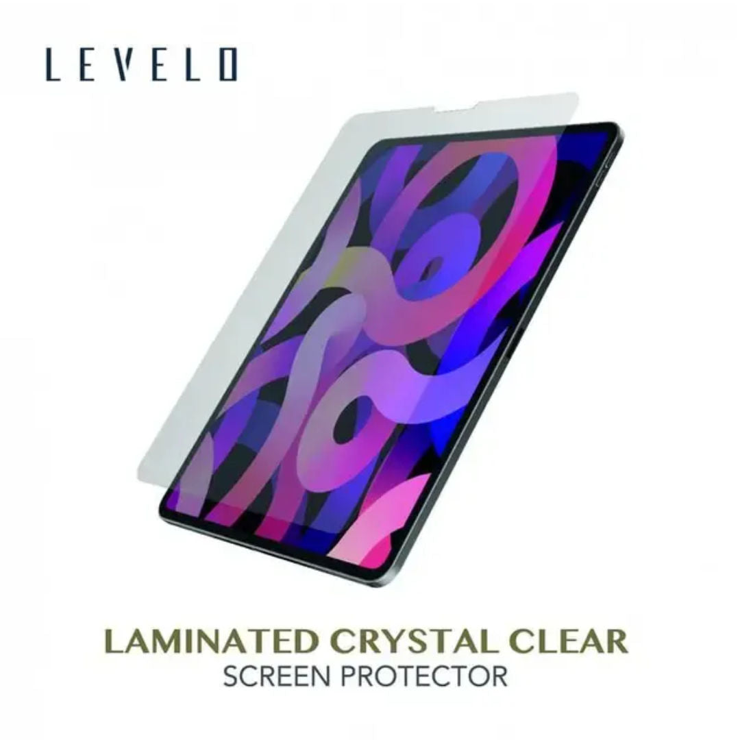 Levelo Laminated Crystal Clear Tempered Glass Apple iPad Screen Protector For iPad Pro-11" 2&3 2021 Model and 10th Gen 10.9" 2022 Model, Anti Crush Strength, Clear