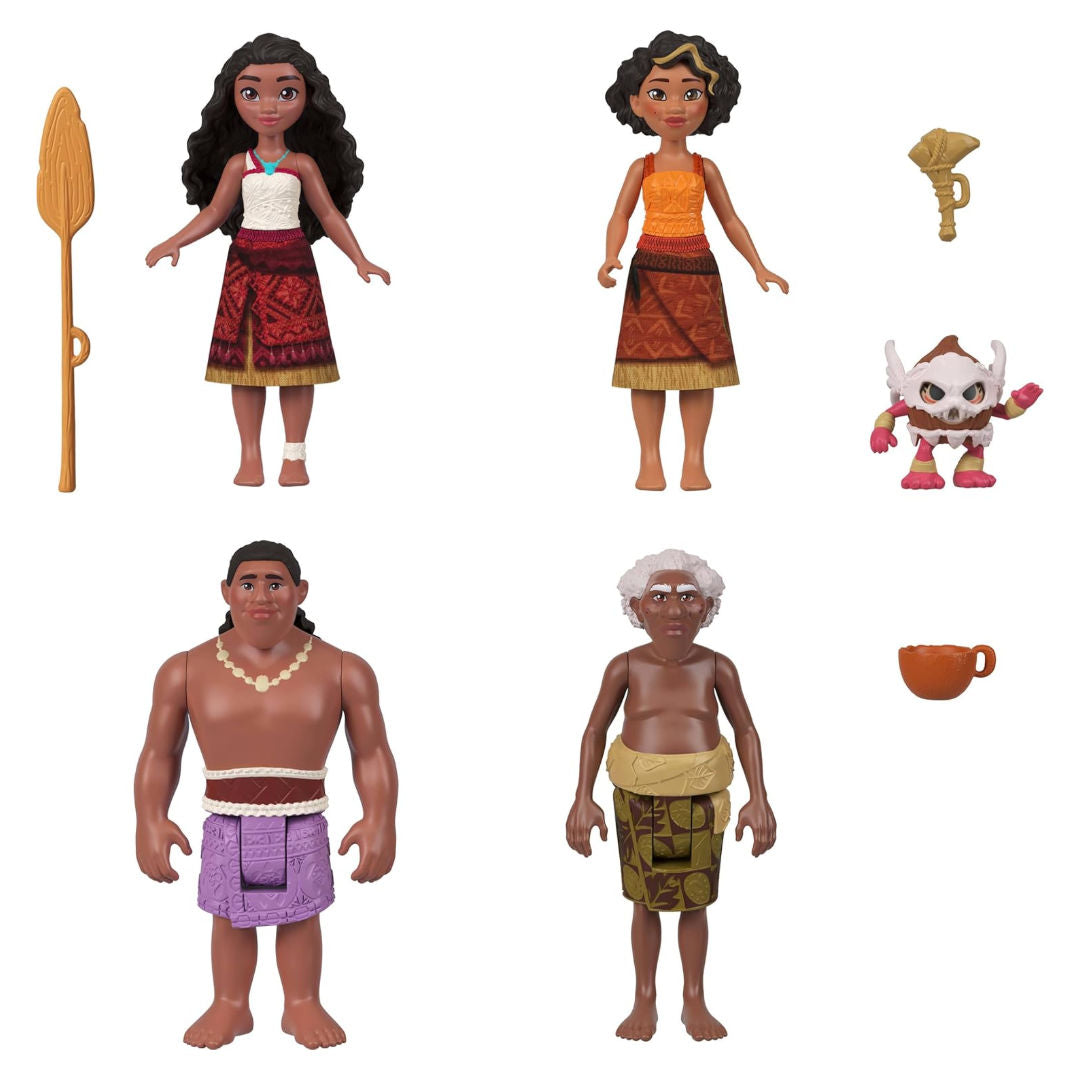 Disney Moana 2 Moana's Canoe Crew Playset, 8 Pieces