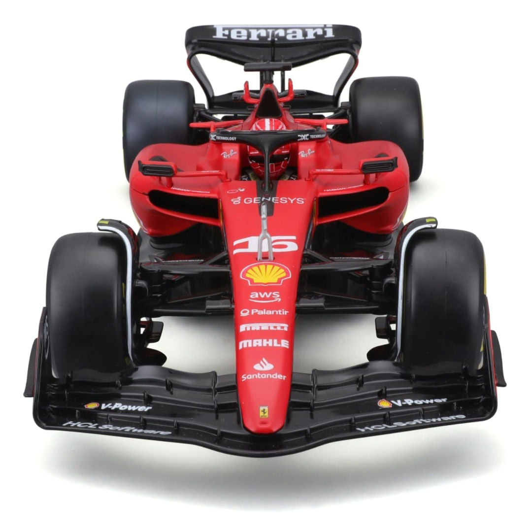 Bburago Formula 1, Racing 2023, Ferrari SF-23 #16, Charles Leclerc, Die-Cast Car, Red, 1:18