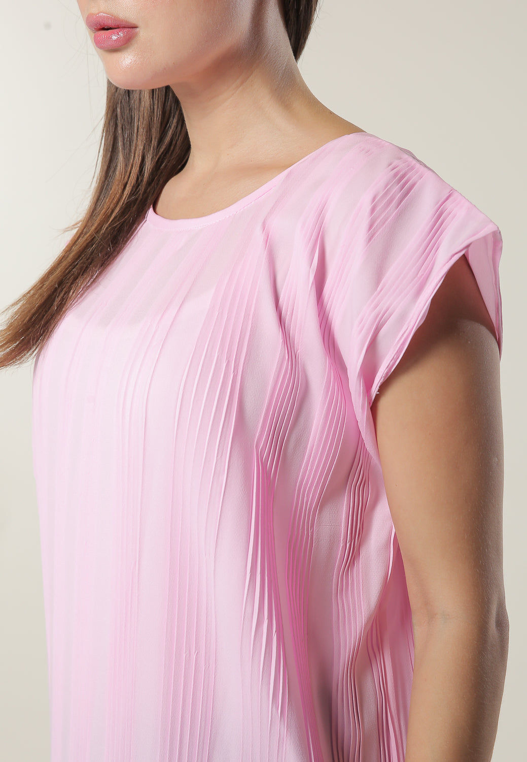 MOiSTREET Cap Sleeves Pink Under Abaya