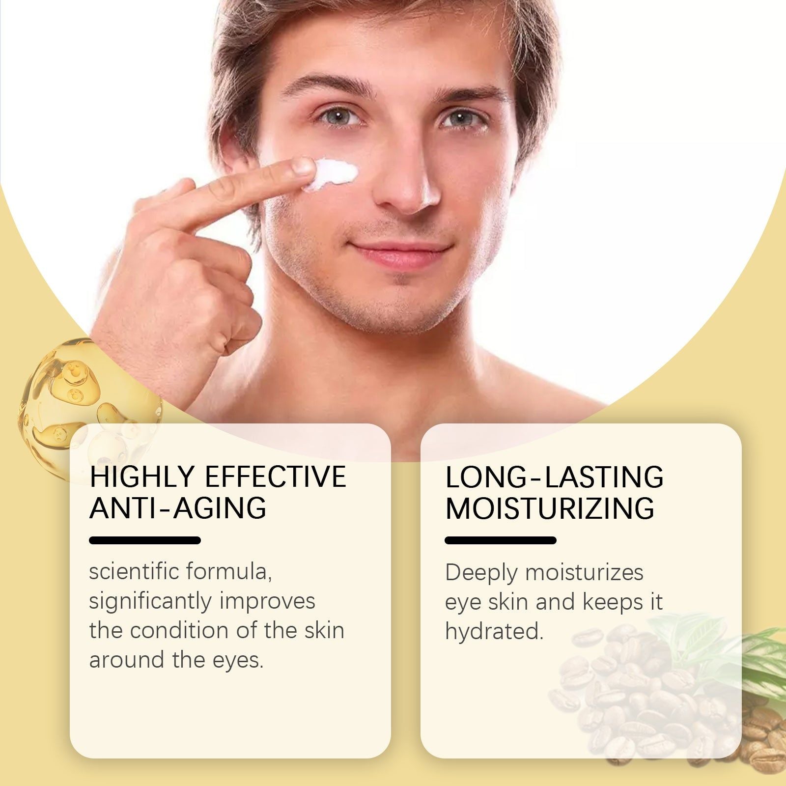 Caffeine Eye Cream, Hydrating, Firming, Compact, Anti-Aging, Brightening ,30g