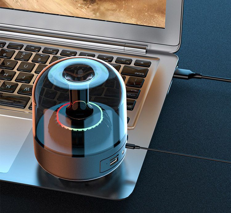Portable Bluetooth Speaker Stereo High Fidelity Subwoofer With RGB Light