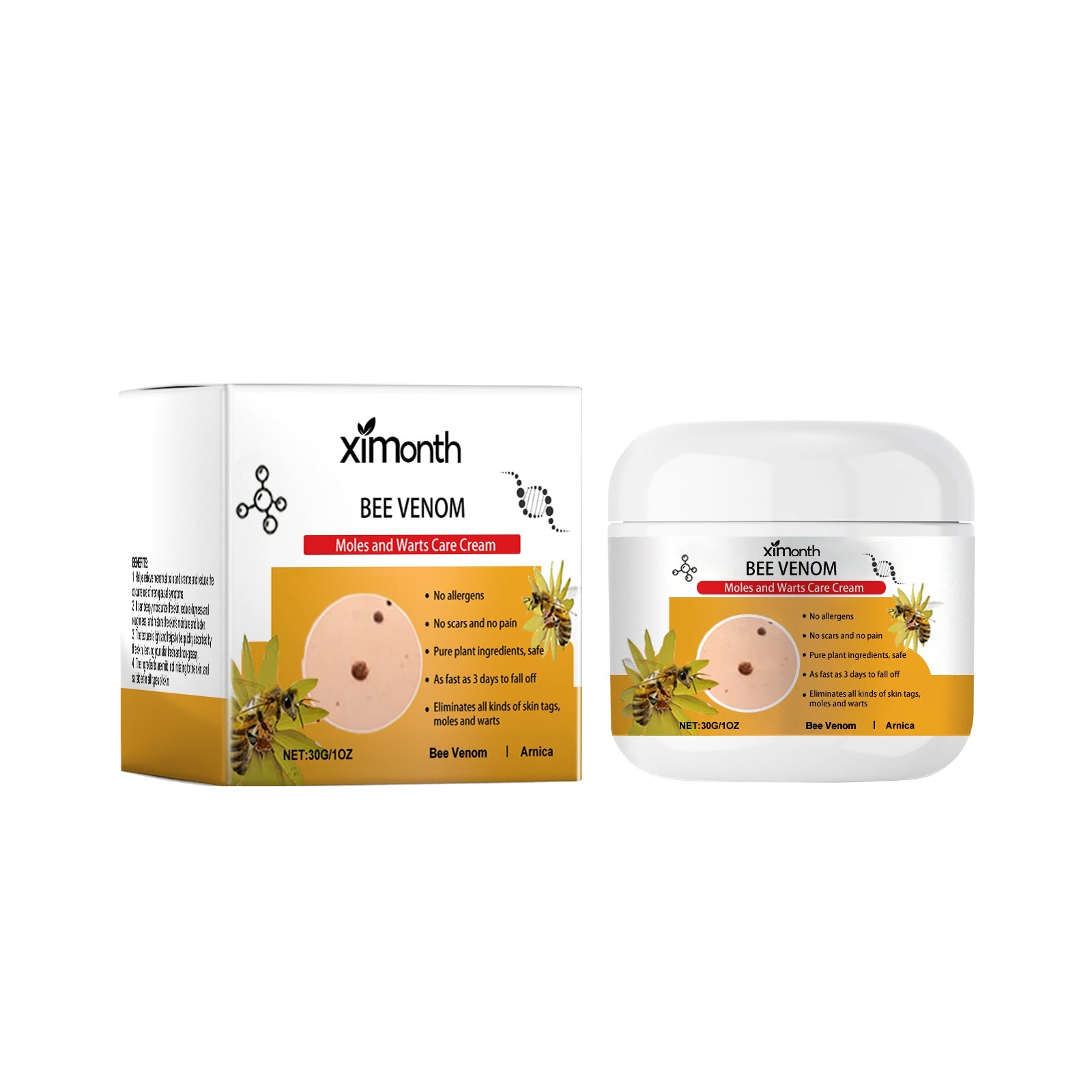 Beesvenom Wart Care Cream, Gentle Body Care, Skin Lightening, Smooth & Luminous ,30g