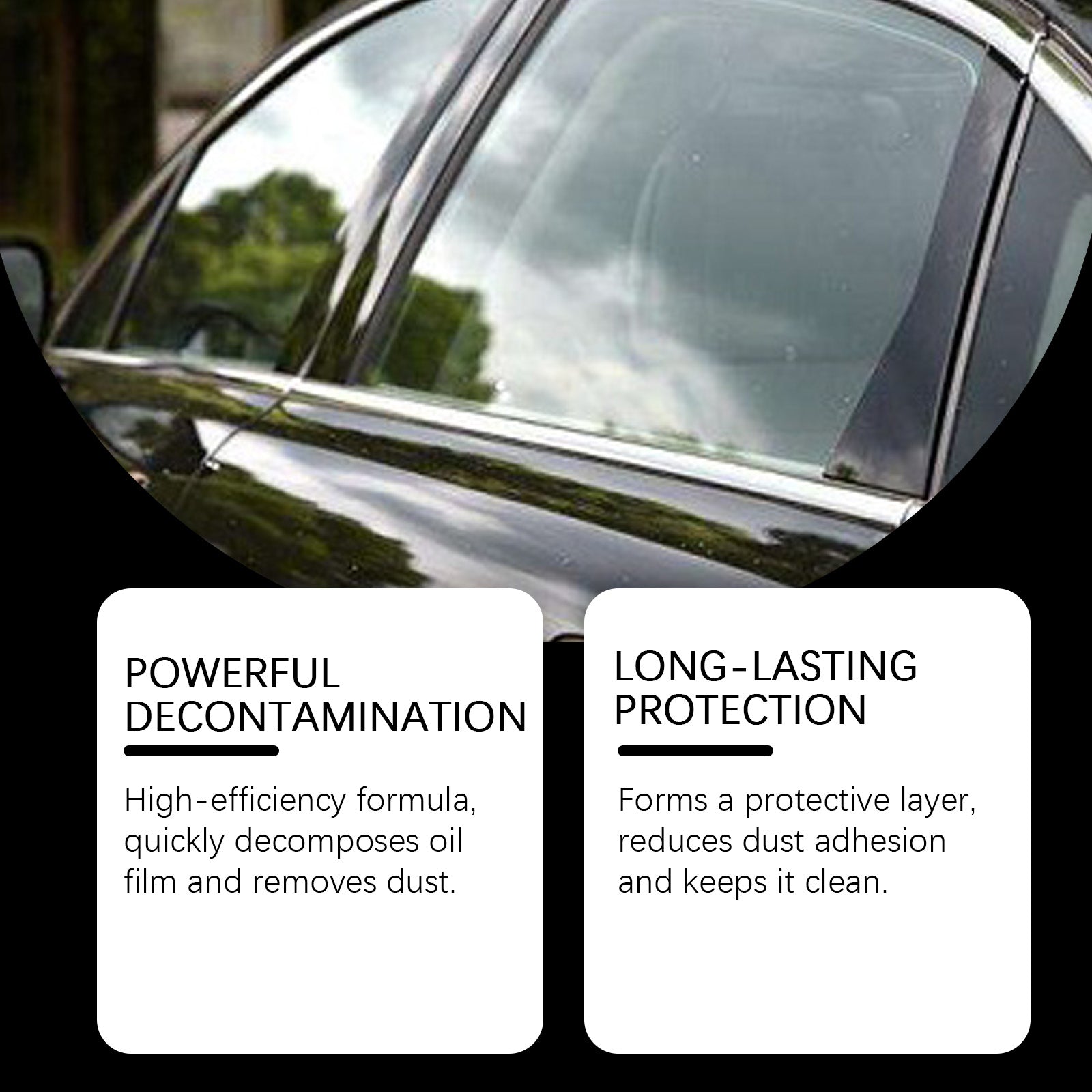 Car Glass Cleaning Powder, Eco-Friendly, Fast-Acting, Scratch Remover, Waterproof, Easy to Use ,1set