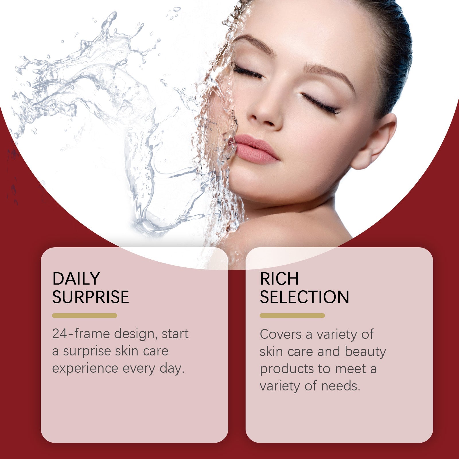 مجموعة العناية بالبشرة «24 Cells Beauty»، ترطيب، تنعيم، مقاومة الشيخوخة، هدية عيد الميلاد، 24 نوعًا من