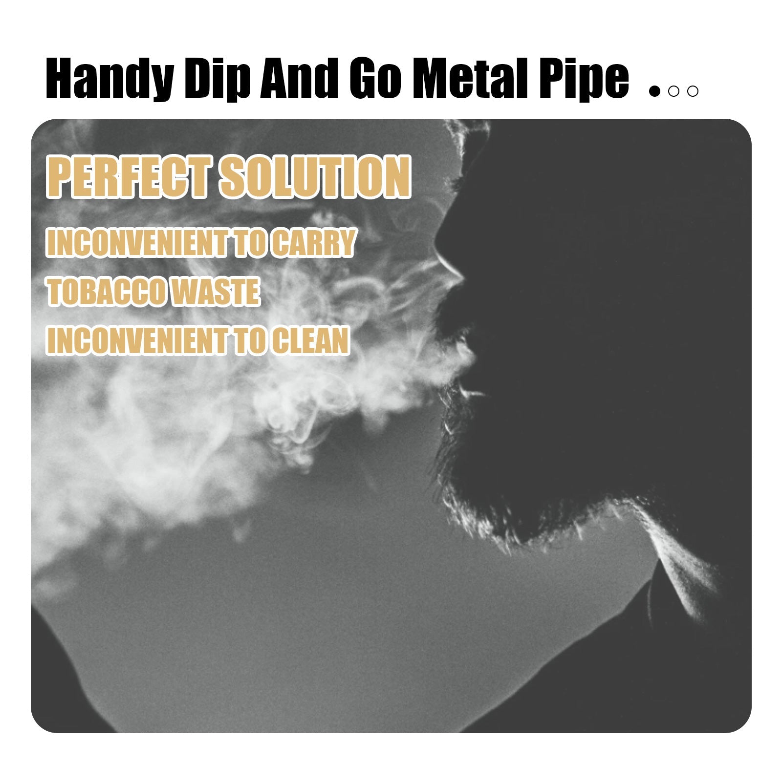 Portable Metal Smoking Pipe, Mini Creative Tobacco Pipe for Men, Easy to Use ,1pcs