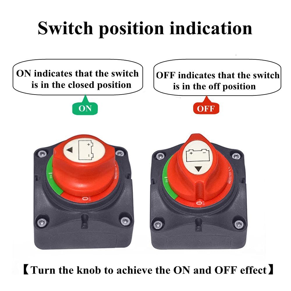 Battery Disconnect Switch Master Isolator Cut Off Switch For Car Vehicle RV Boat