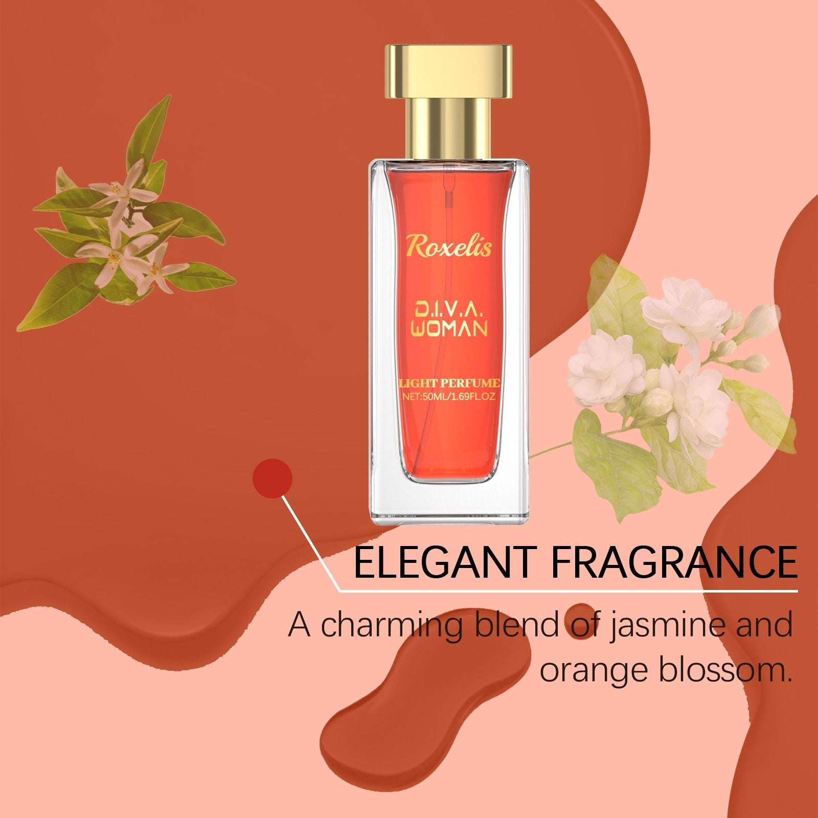 50ml Jasmine Perfume with Floral and Long Lasting Scent