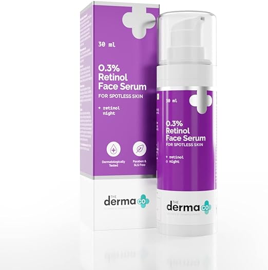 أفضل مجموعة منتجات لمكافحة الشيخوخة - THE DERMA CO 0.3% RETINOL SERUM 30 مل و Valeo Marine Collagen