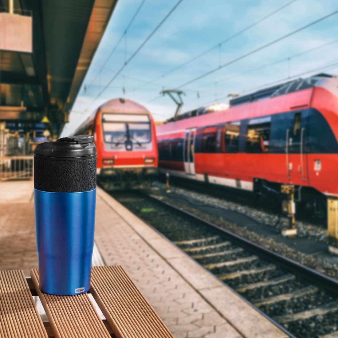 XAVAX 111224 "Everyday" Vacuum Mug, 400 ml, blue