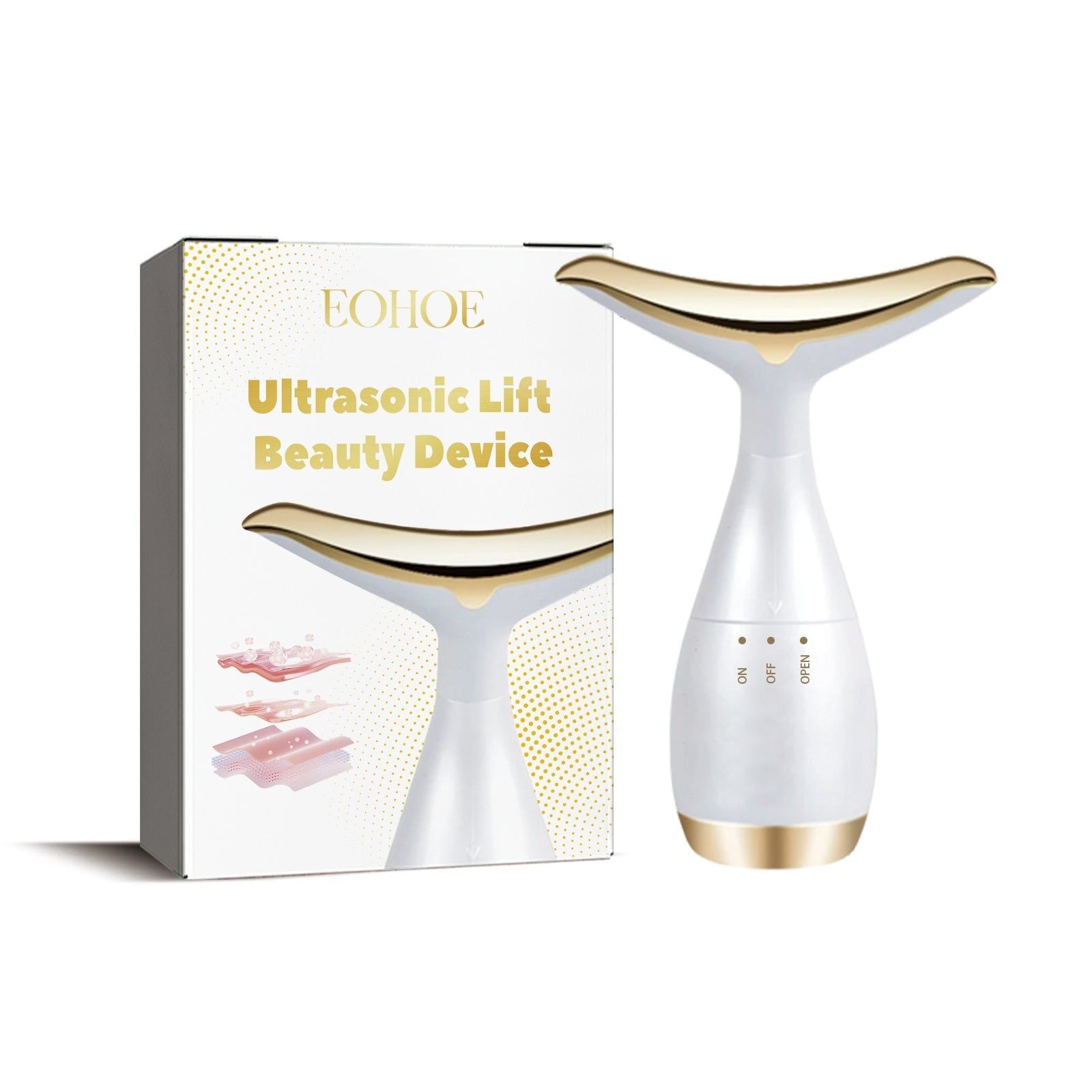 Ultrasonic Skin Firming Device, Anti-Aging Facial Lift, Wrinkle Reducer, Youthful Skin ,1pcs