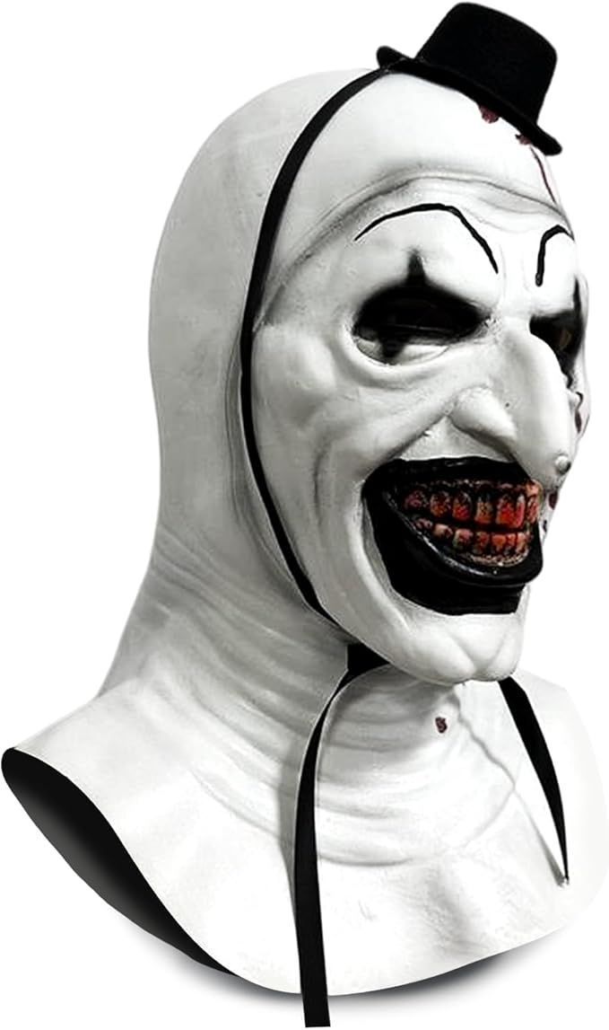 Horror Clown Mask Full Halloween Terrifier Head Bloody Mask for Masquerade Cosplay Party