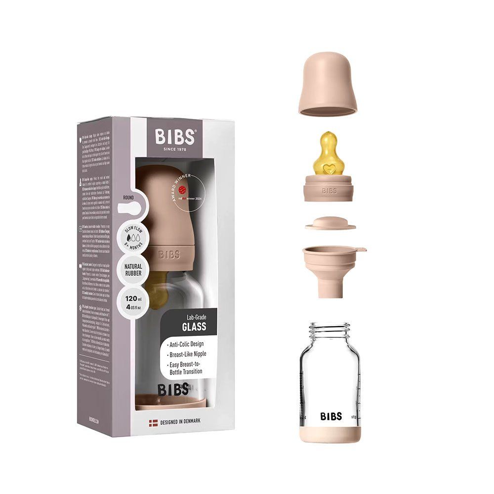 Bibs - Heat Resistant Designed With Anti-Colic Function Baby Glass Bottle Complete Set – 120ml