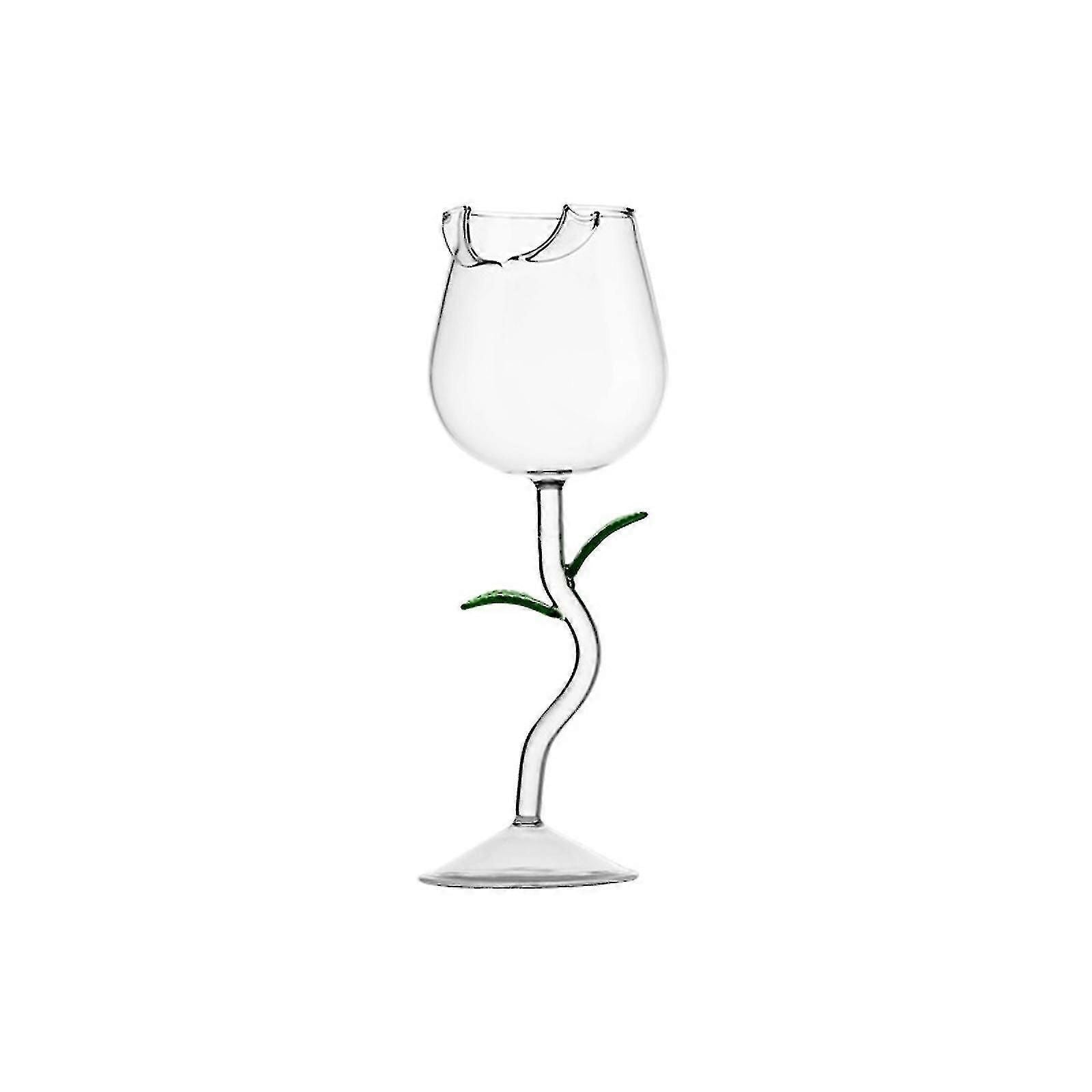 Rose Shape Cups Drinkware For Party Wedding Valentine's Day Durable Gift Creative Transparent Green Pink Wine Glass zxin