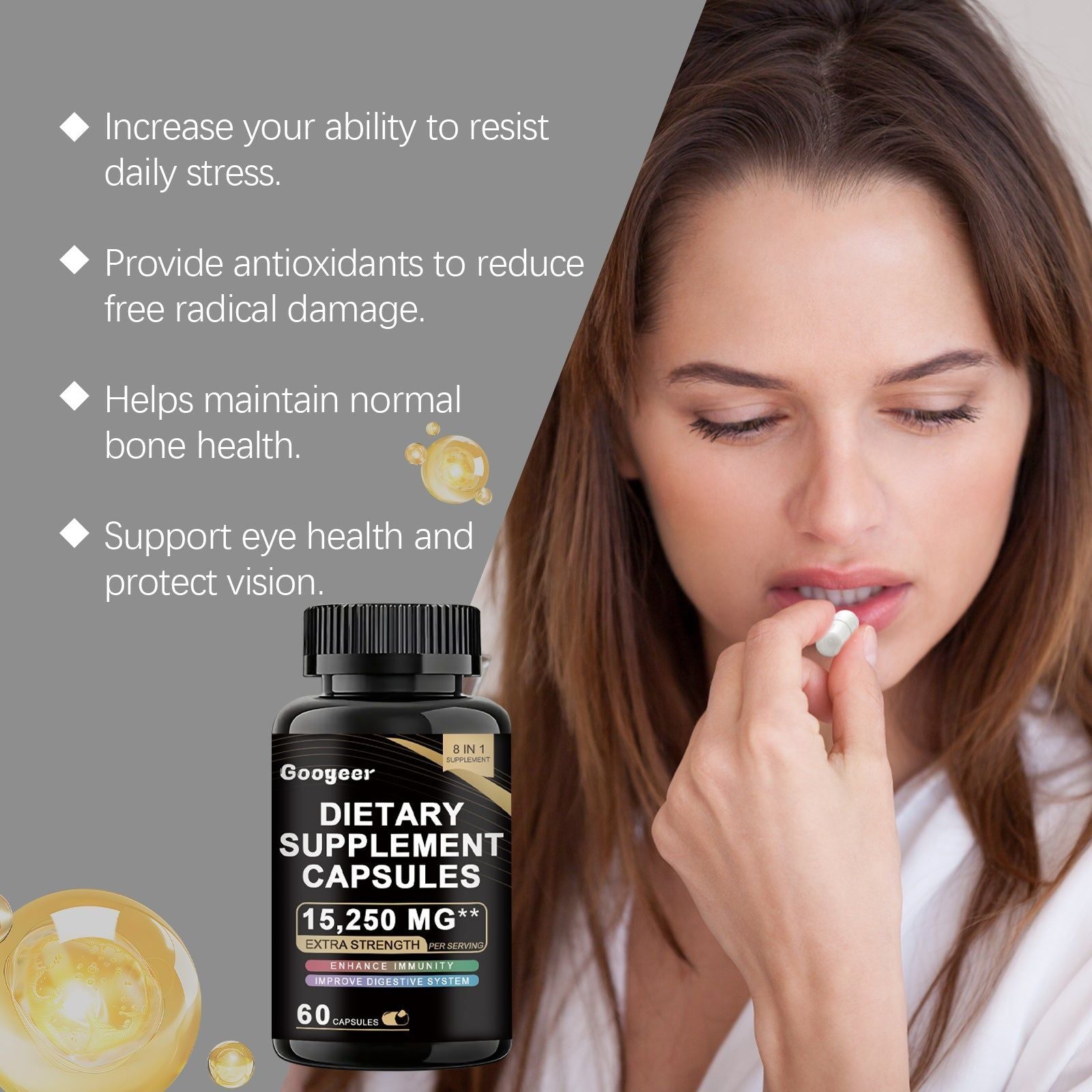 Boost Your Body Care with Glycerin & Vitamin C, Daily Health Support, Easy Capsules ,60 capsules
