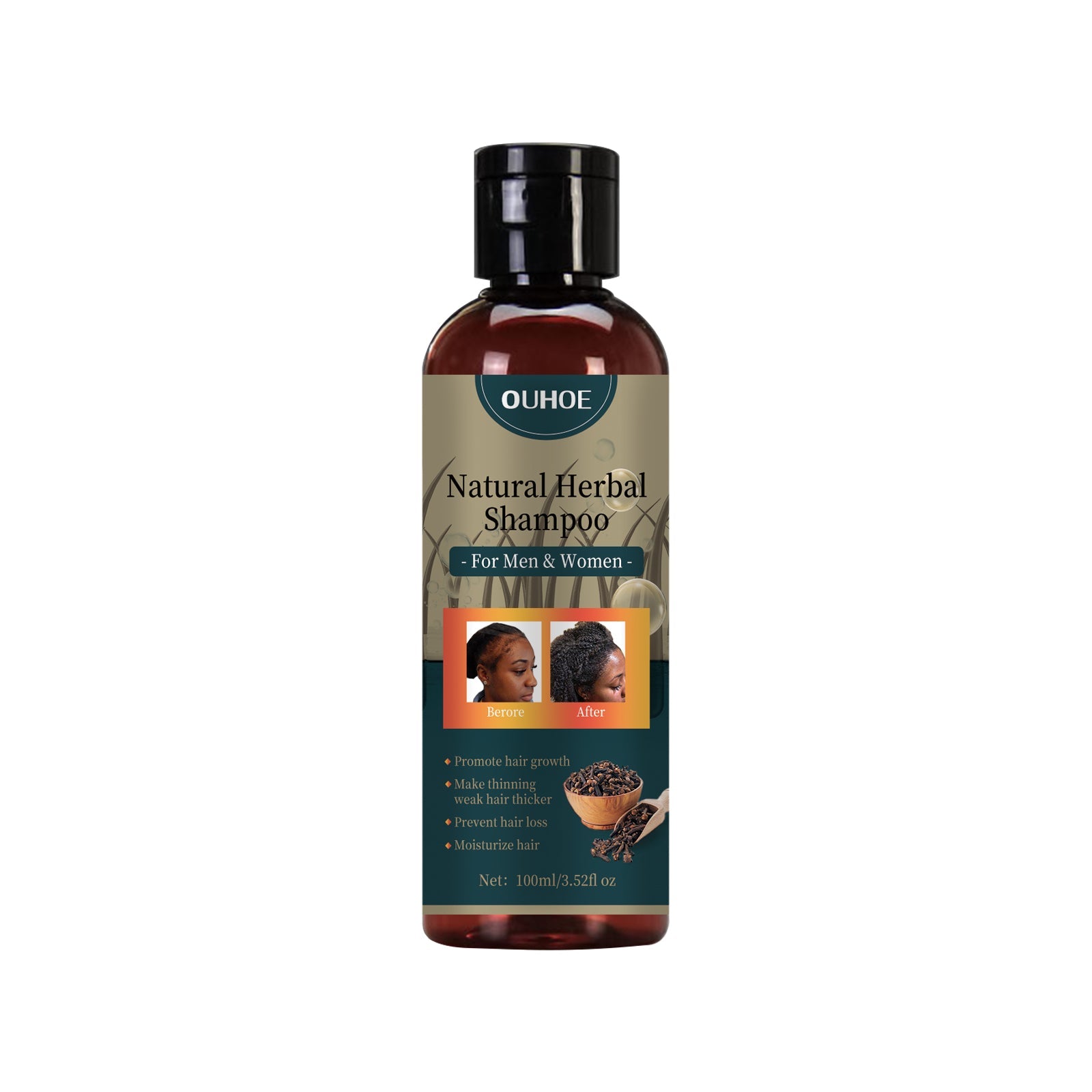 Prevent Hair Loss and Moisturize Hair, Deep Cleansing Scalp Shampoo for Thicker, Shinier Hair ,100ml