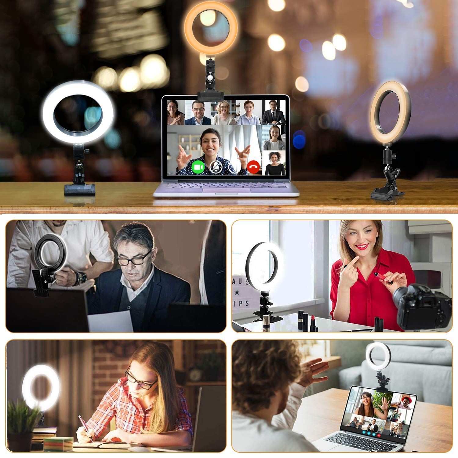 Ring Video Conference Computer Lighting Computer Camera Fill Light Adjustable