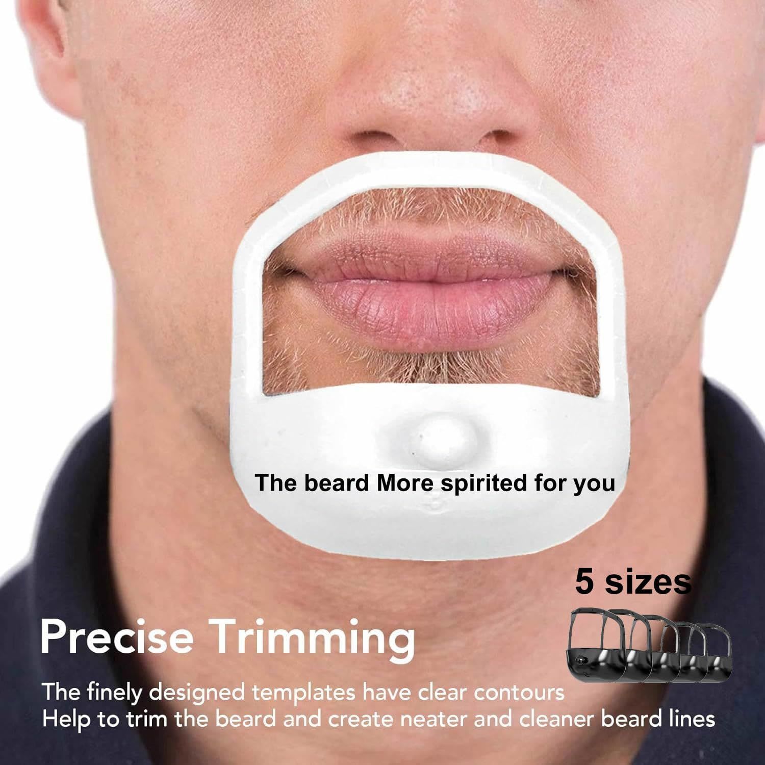 5pcs Beard Shaper Goatee Mustache Grooming Tool Men Beard Styling Template